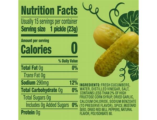 Kosher dill minis food facts