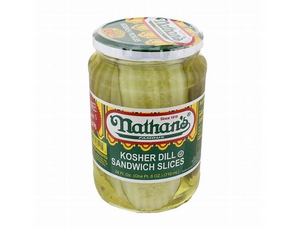 Kosher dill pickles sandwich slices ingredients
