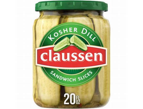 Kosher dill pickles sandwich slices nutrition facts