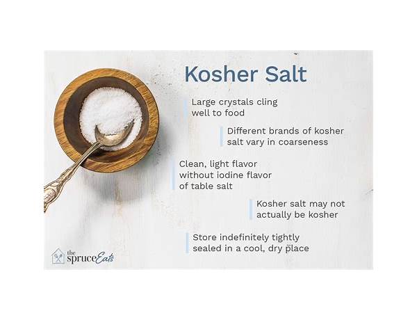 Kosher salt ingredients