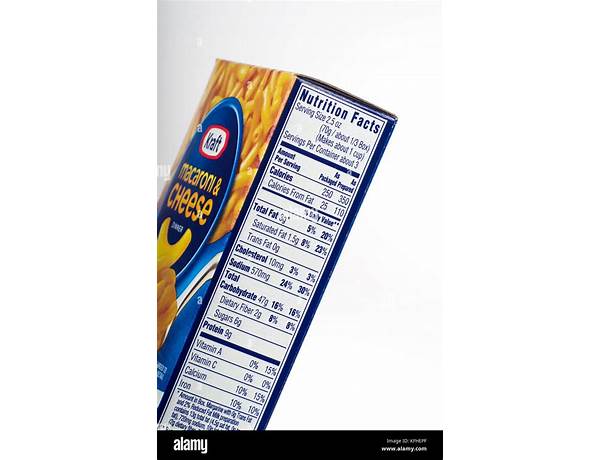 Kraft dinner three cheese food facts