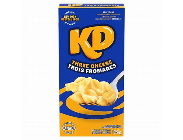 Kraft dinner three cheese ingredients