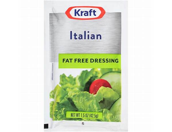 Kraft fat free zesty italian food facts