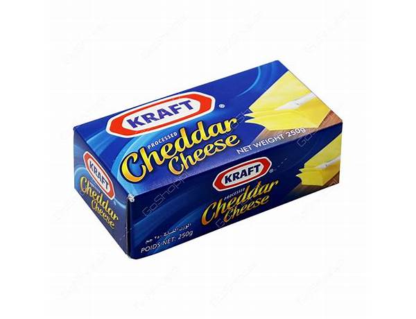 Kraft processed cheddar cheese food facts