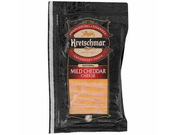 Kretschmar natural mild cheddar cheese food facts