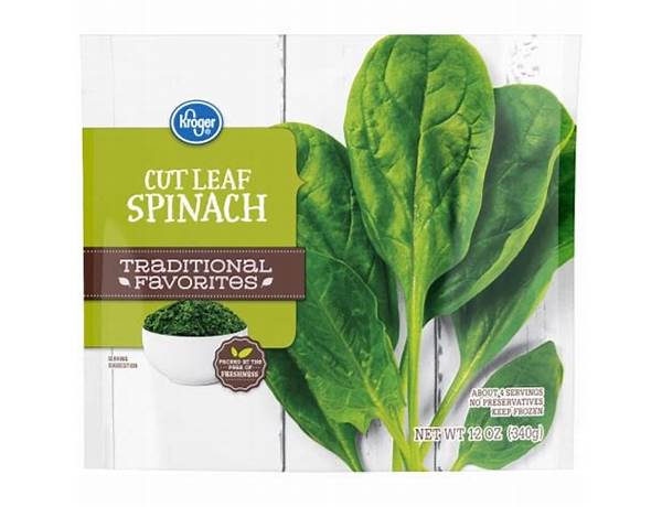 Kroger, traditional favorites cut leaf spinach ingredients