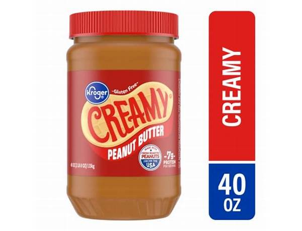 Kroger creamy peanut butter 40 0z food facts