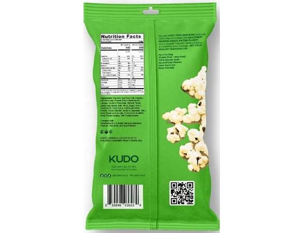 Kudo protein popcorn ingredients