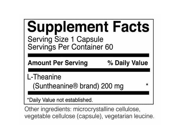 L-theanine nutrition facts