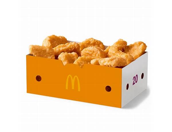 La boîte de 20 chicken mcnuggets nutrition facts