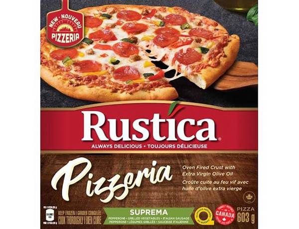 La rustica pizza ingredients