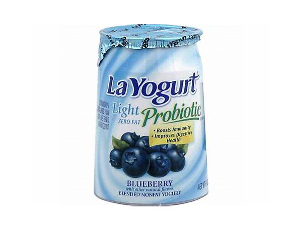 La yogurt, light probiotic blended nonfat yogurt, blueberry nutrition facts