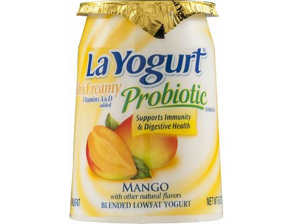 La yogurt, rich & creamy probiotic formula blended lowfat yogurt, strawberry food facts