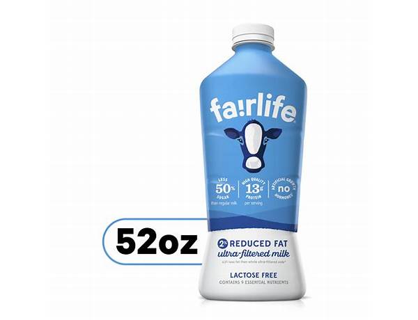 Lactose free 2% reduced fat milk food facts