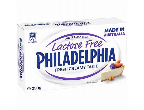 Lactose free cream cheese food facts