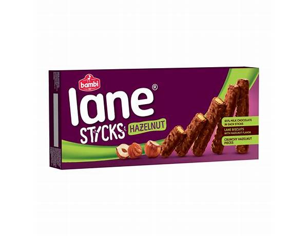 Lane sticks hazulnut food facts