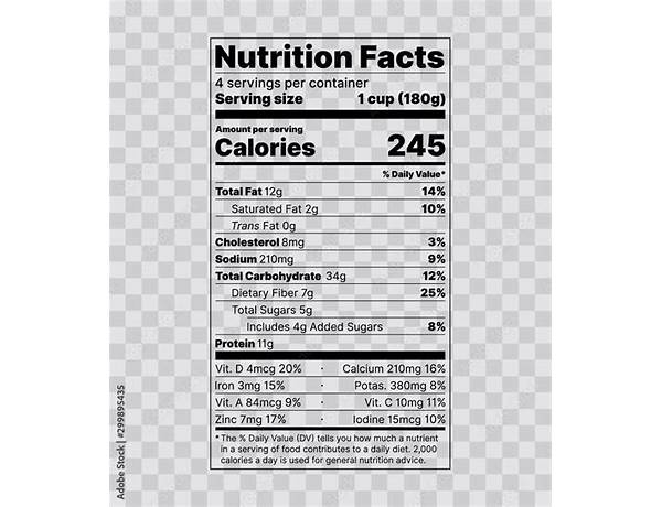 Laqin nutrition facts