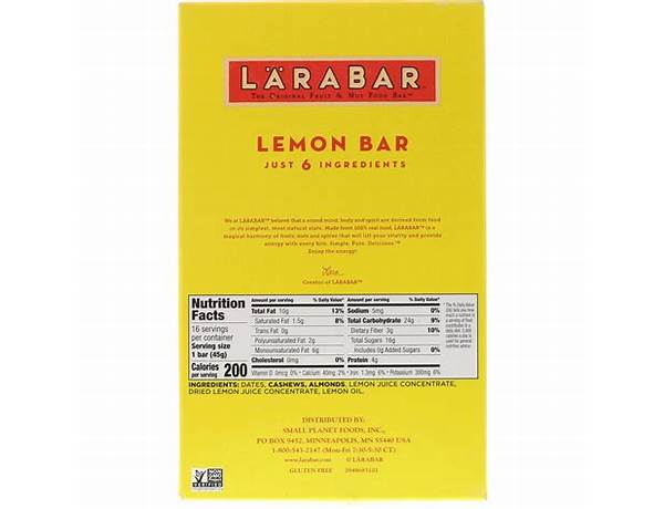 Larabar lemon bar ingredients