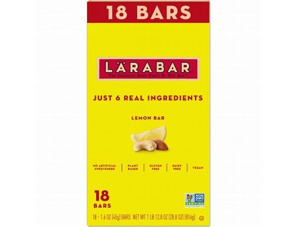 Larabar lemon bar nutrition facts