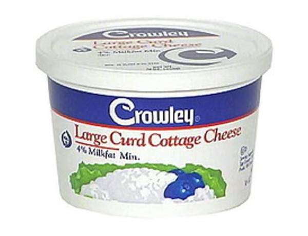 Large curd cottage cheese food facts