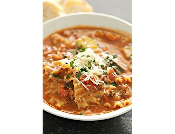 Lasagna soup with turkey sausage ingredients