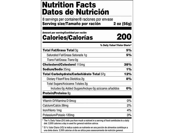 Lasagne all'uovo nutrition facts