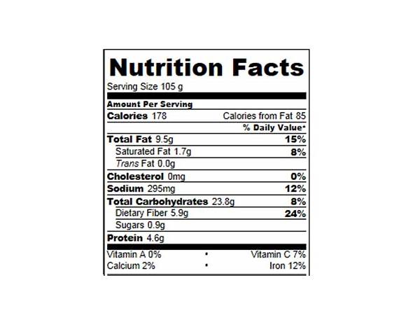 Lava cake quezo nutrition facts