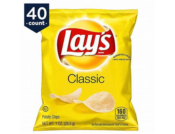 Lay's classic potato chips 10 ounce plastic bag food facts