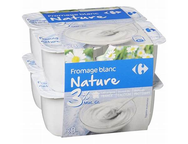 Le fromage blanc nature food facts