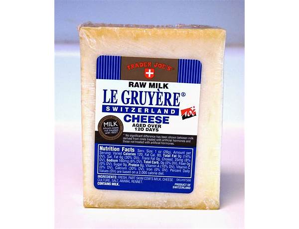 Le gruyère ingredients