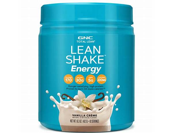 Lean shake energy ingredients