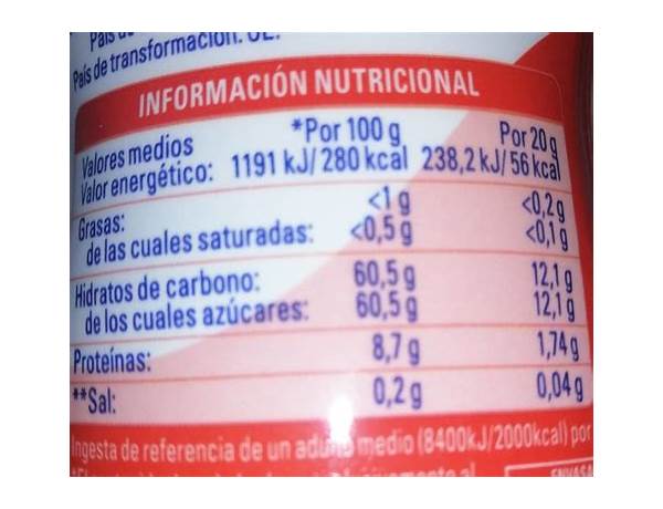 Leche condensada food facts