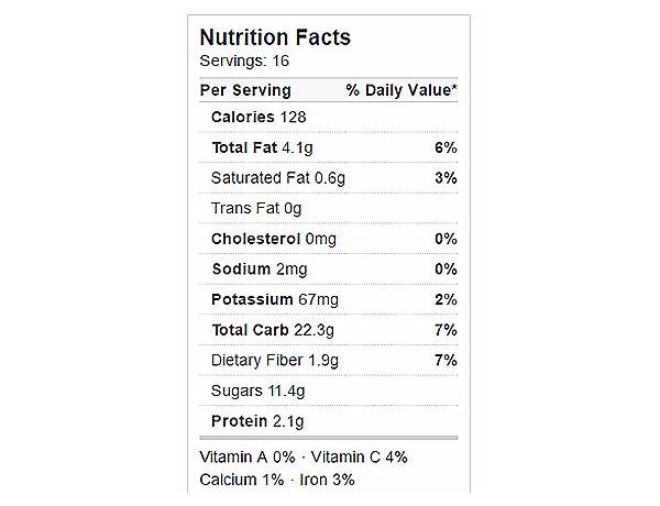 Lemon cake nutrition facts