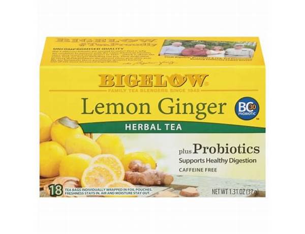 Lemon ginger herbal tea nutrition facts