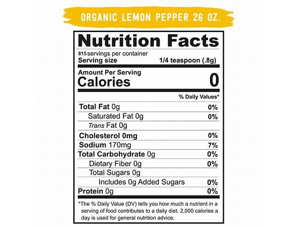 Lemon pepper food facts