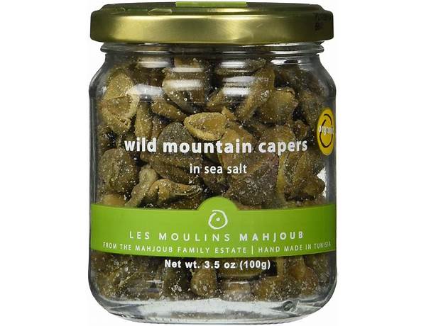 Les moulins mahjoub, wild mountain capers in sea salt food facts