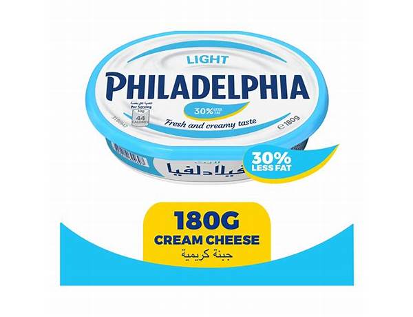 Less fat cream cheese spread food facts