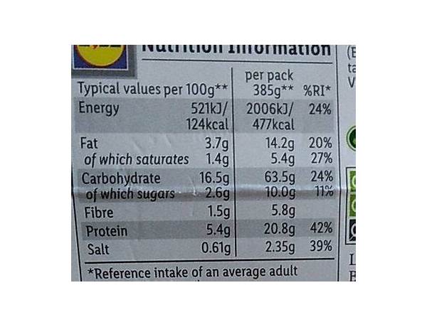 Lidl food facts