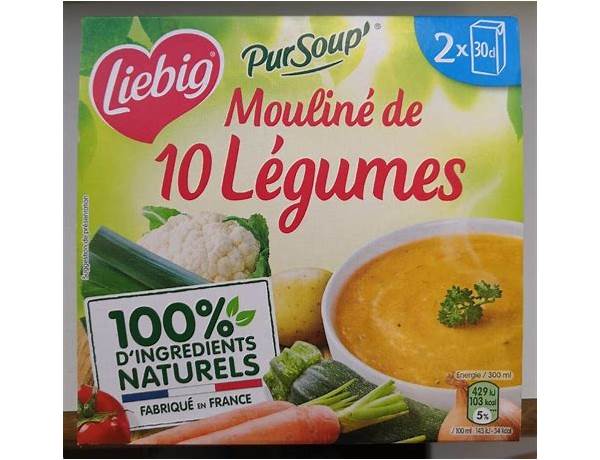 Liebig mouliné de 10 légumes food facts