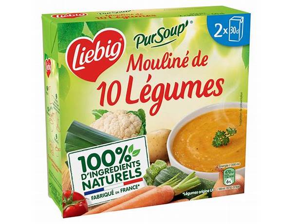 Liebig mouliné de 10 légumes ingredients