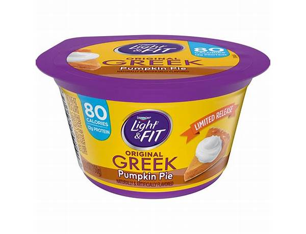 Light and fit greek pumpkin pie yogurt food facts