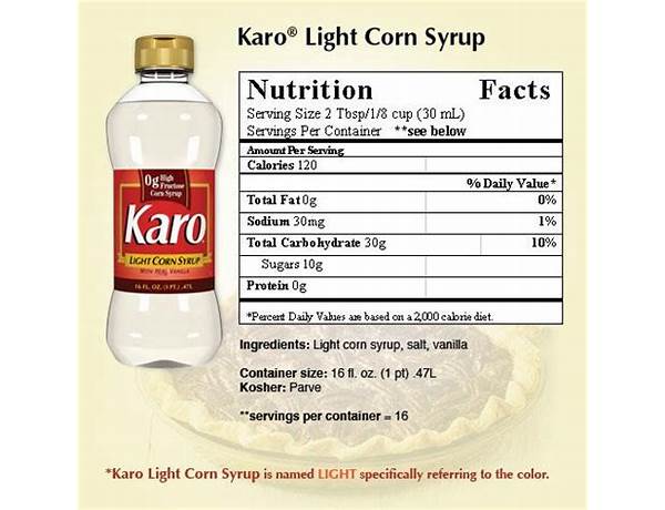 Light corn syrup ingredients