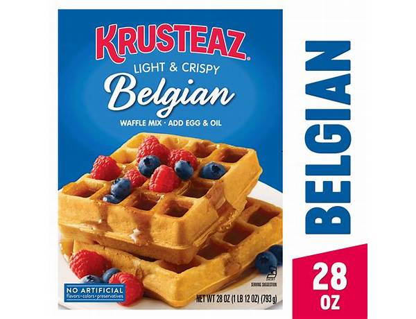 Light crispy belgian waffle mix food facts