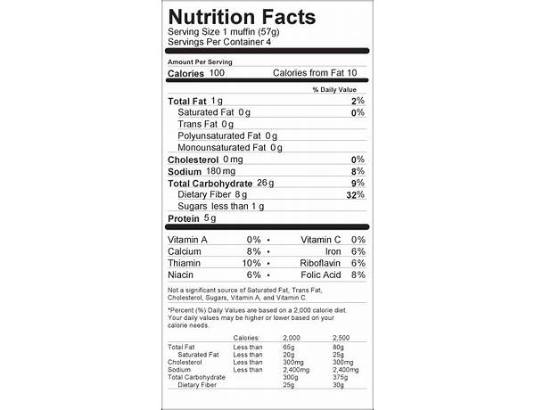 Light english muffins nutrition facts