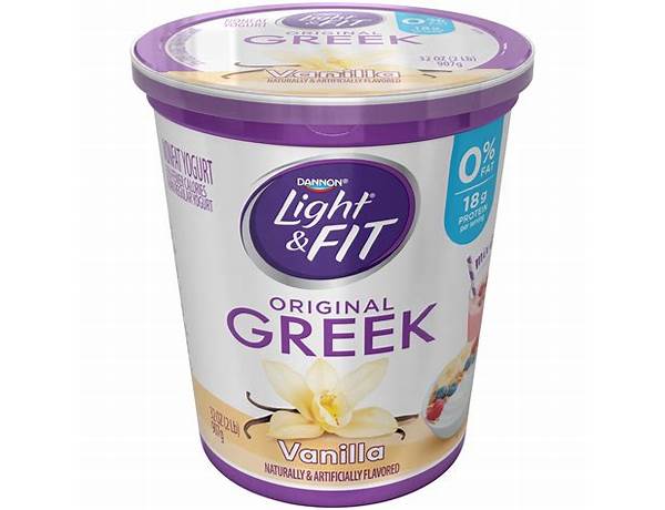 Light greek vanilla yogurt ingredients