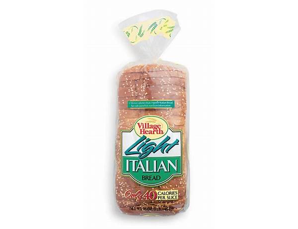 Light italian  bread food facts