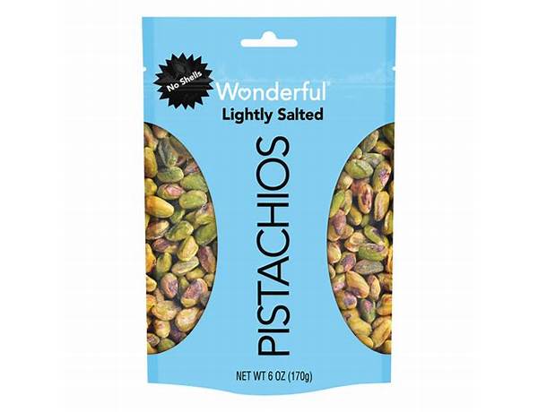 Lightly salted pistachios food facts