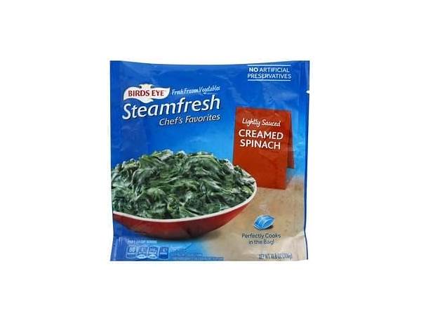 Lightly sauced creamed spinach nutrition facts