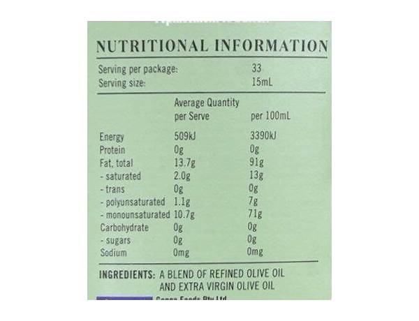 Ligjt tasting olive oil food facts