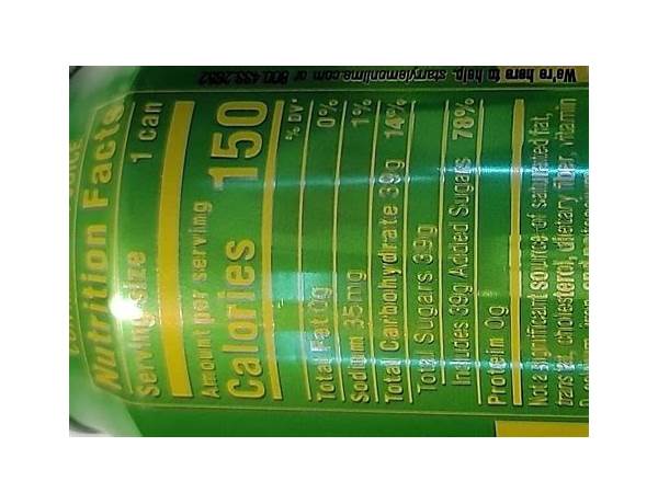 Lime soda food facts